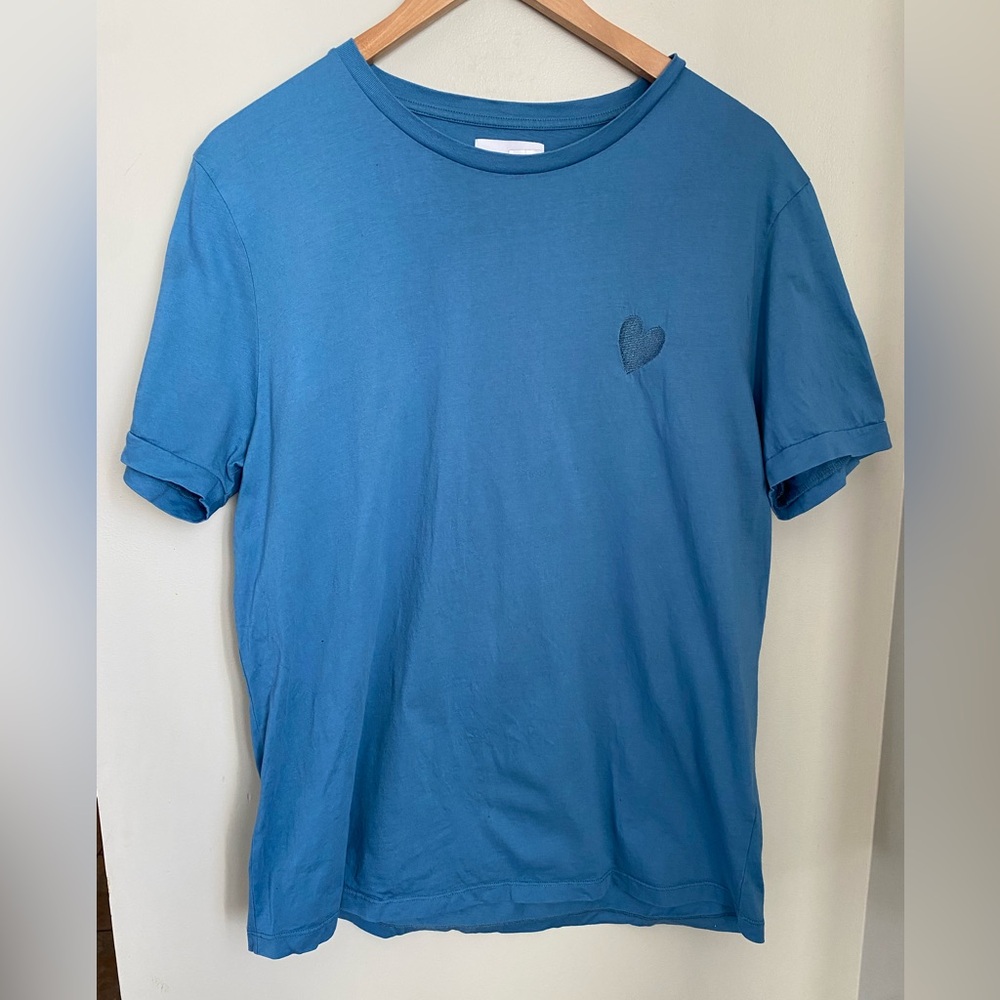 INIMIGO Men’s Organic Cotton Heart T Shirt Size XL Blue - Picture 10 of 10